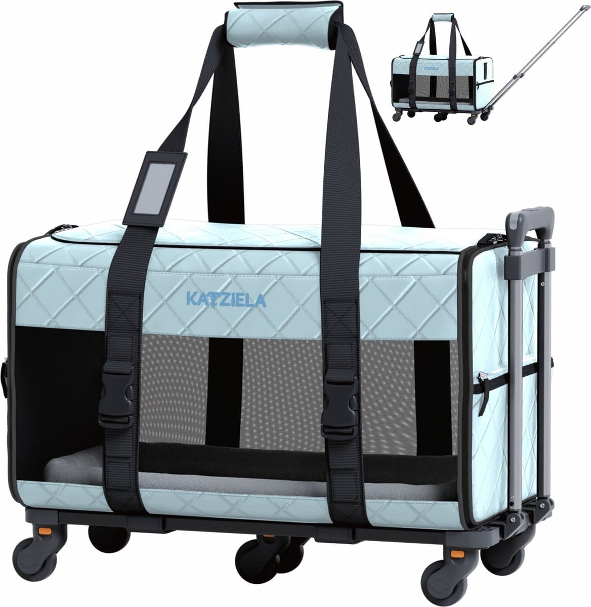 Katziela Quilted Airline-Approved Dog Carrier Bag
